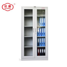 2018 steel swing glass door book display office cupboard cabinet